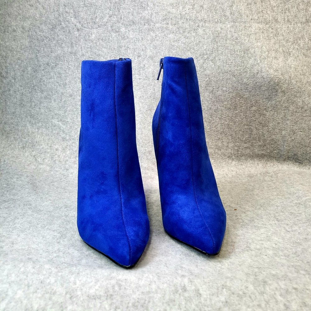 So Me Tatey Blue Ankle Boot With 4.5 Heel Size 7 - Picture 6 of 9